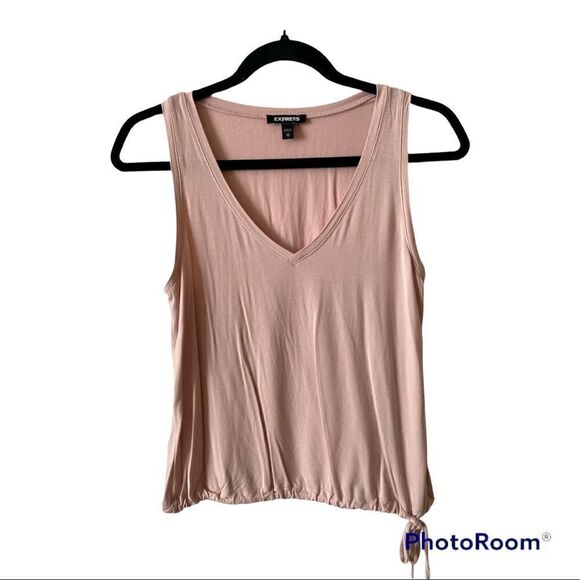 Express Women’s V Neck Tie Banded Bottom Tank Top Size XS - Picture 1 of 6